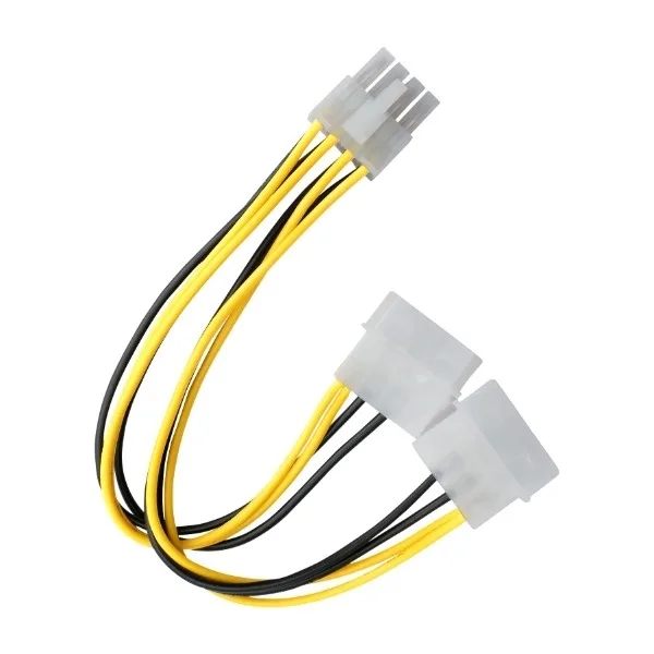 ELETRA PWM-fläkt Y-kabel 3PIN 1TO2, 10 cm, gul/svart
