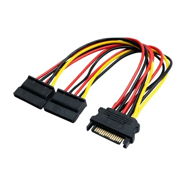 ELETRA SATA 15P M 1TO2 F strömkabel, 15 cm