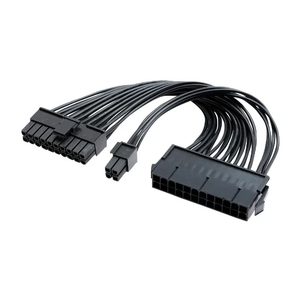 ELETRA ATX 24-pin förlängningskabel, 15 cm, svart