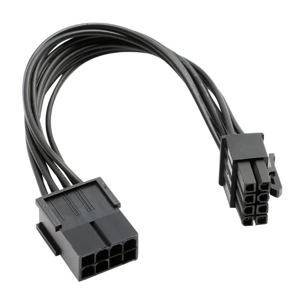 ELETRA PCIe 8-pin strömkabel, 15 cm, svart