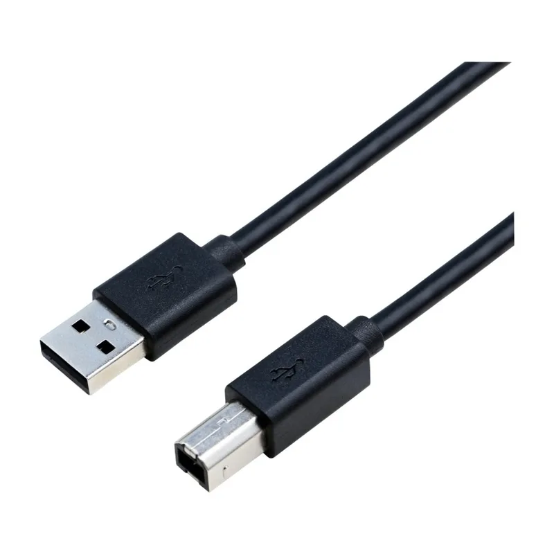 ELETRA USB 2.0 AM till BM-kabel 1 m, svart
