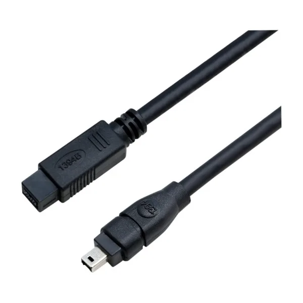 ELETRA IEEE 1394A 4P till 1394B 9P-kabel 1 m, svart