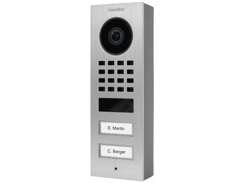 DoorBird D1102V IP Video Türstation V2A Edelstahl 2 Ruftasten (D1102V)