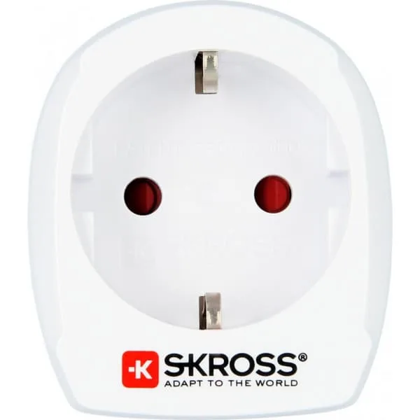SKROSS-resväskaadapter, EUR -- Sydafrika, jordad