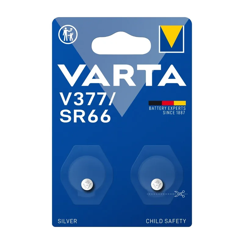 VARTA Silver Coin knappcellsbatteri V377 / SR67, 2-pack