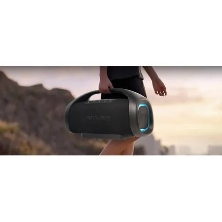 Muse bärbar Bluetooth-högtalare, stänkskyddad, svart