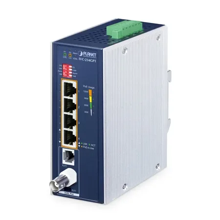 PLANET 4-portars 1G Ethernet PoE till VDSL2-förlängare IVC-234GPT