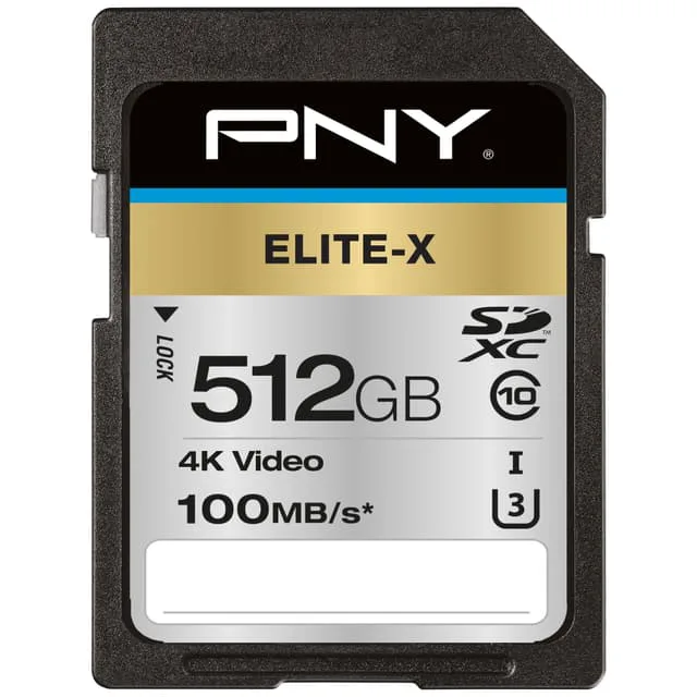 PNY Elite-X SDXC minneskort 512 GB