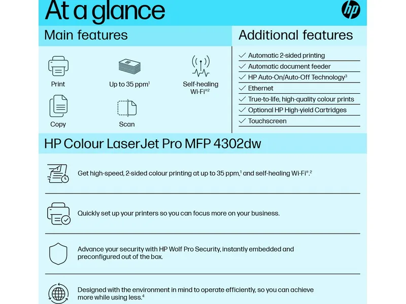 HP Color LaserJet Pro MFP 4302dw skrivare