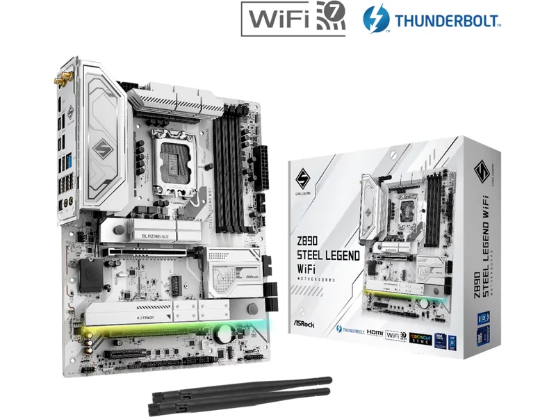 ASRock Z890 Steel Legend WiFi moderkort, ATX, LGA1851
