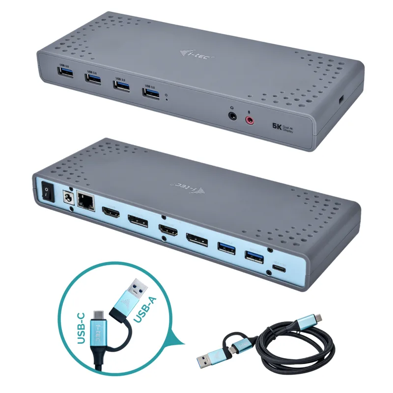 i-tec 4K Dual Display dockningsstation, USB-C