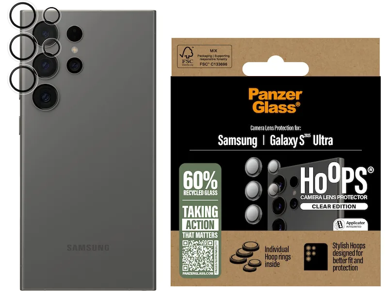 PANZERGLAS s Galaxy S25 Ultra Hoops Linsskydd