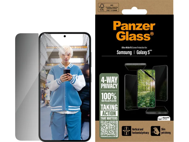 PANZERGLAS s Galaxy S25/S24 ECO MATRIX 4vägs
