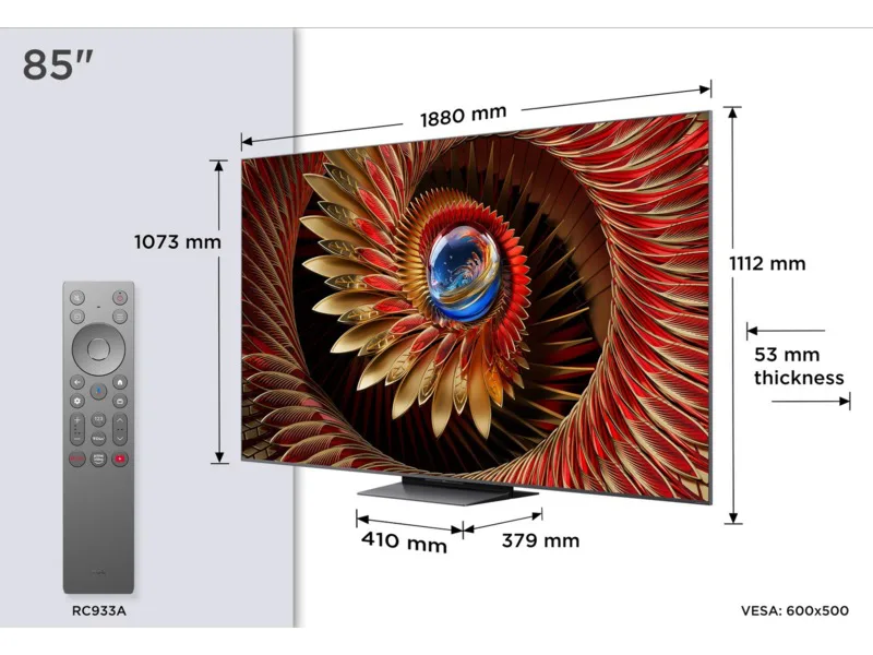 TCL 85" C8K 4K QD-Mini LED Google