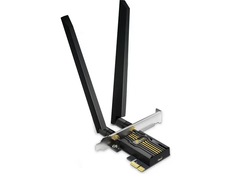 TP-Link Archer TBE400E PCIe BE6500Mbps WiFi 7 WiFi-kort, Bluetooth 5.4-kort, WPA3, MU-MIMO, OFDMA, fast PC WiFi-kort, stöder Windows 11