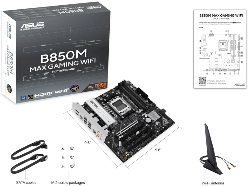 ASUS B850M MAX GAMING WIFI Moderkort