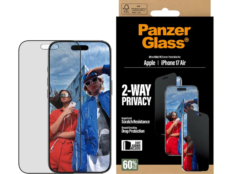 PANZERGLAS s iPhone Air 2-Way Privacy Skärmskydd