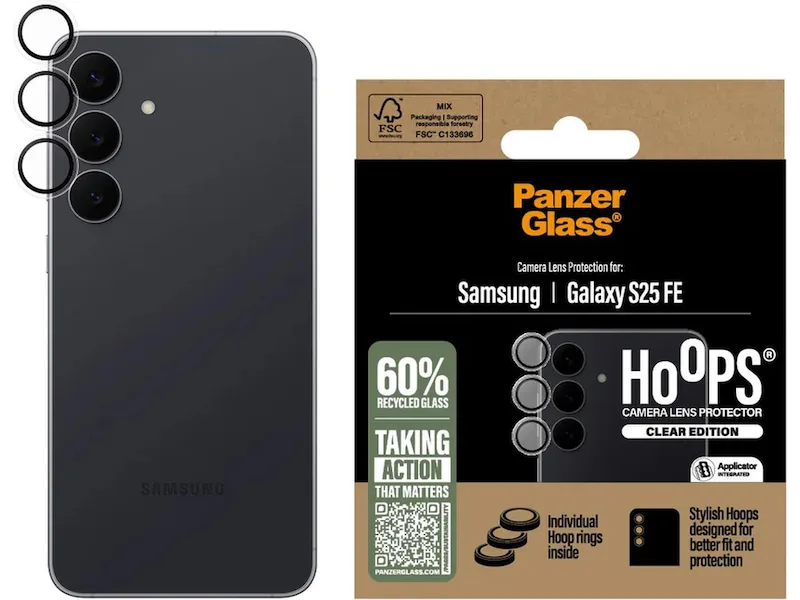 PANZERGLAS s Galaxy S25 FE Hoops Linsskydd