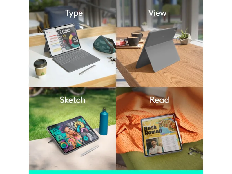 LOGITECH iPad Air 13" Combo Touch tangentbordsfodral