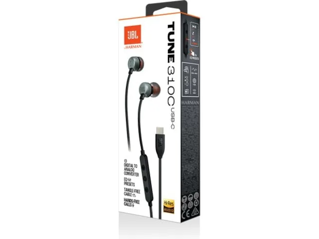 JBL Tune 310C trådbundna öronsnäckor, In-Ear (svart)