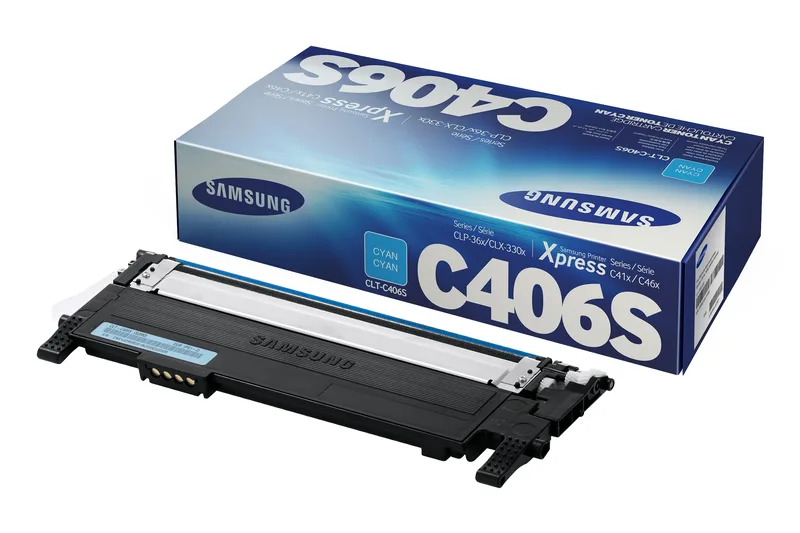 Samsung CLT-C406S, 1000 sidor, Cyan