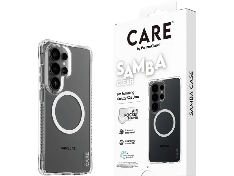 PanzerGlass CARE Samba hårdfodral till Galaxy S26 Ultra (transparent)