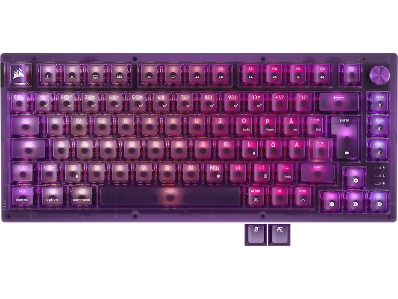 Corsair K65 PLUS trådlöst gamingtangentbord 75 %, Atomic Purple