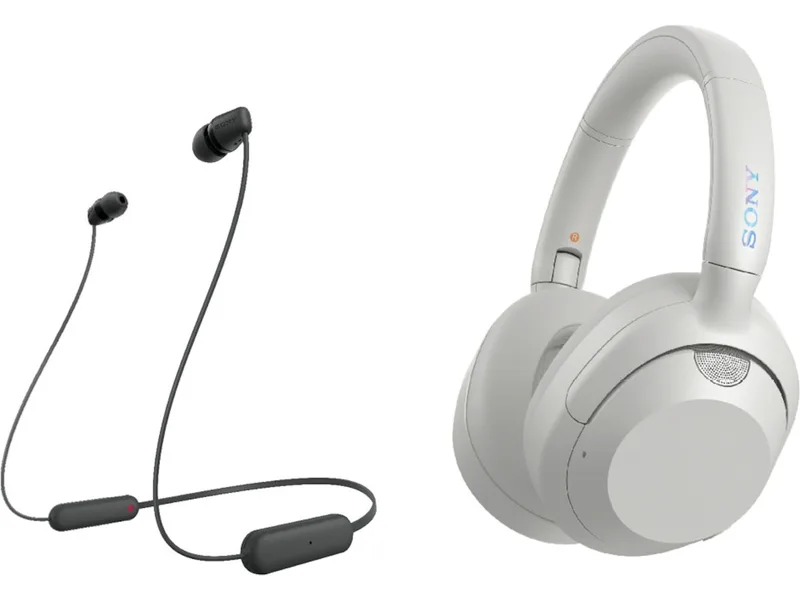 Sony ULT WEAR trådlösa over-ear-hörlurar, vita, med WI-C100