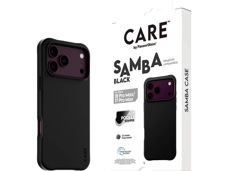PanzerGlass CARE iPhone 17 Pro Max / 18 Pro Max Samba fodral (svart)