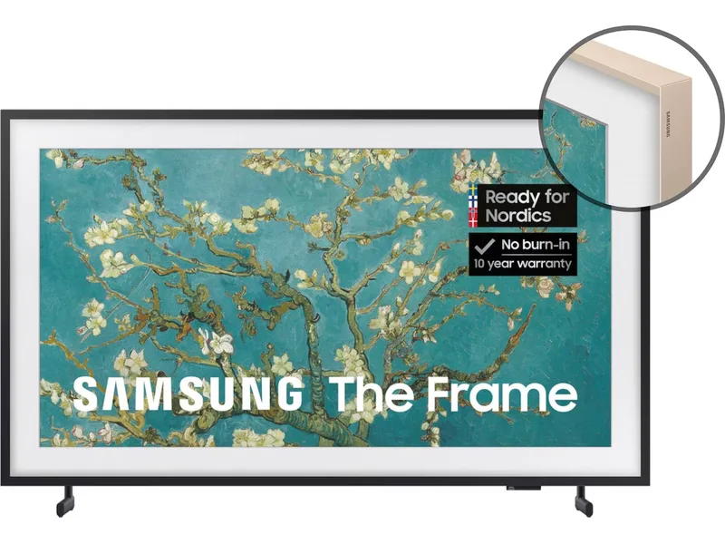 Samsung 32" LS03C The Frame (2023) med sandguldfärgad ram