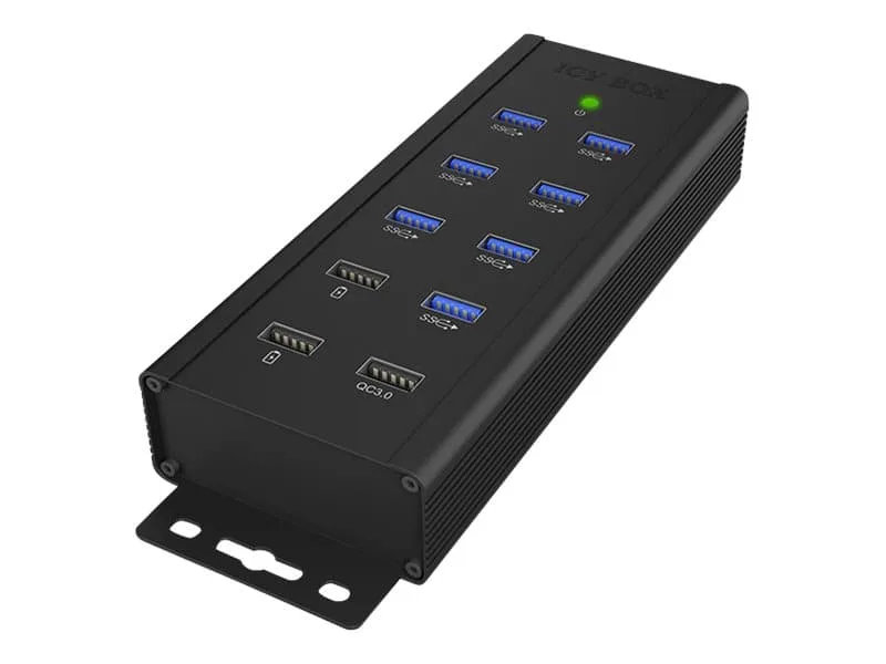 ICY BOX IB-HUB1703-QC3 USB 3.0-hubb med 7 portar