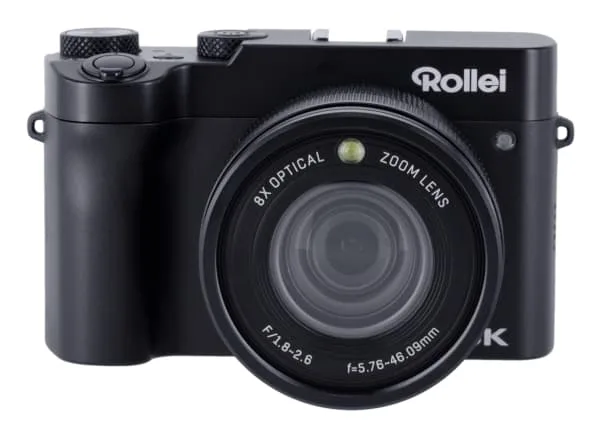 Rollei Powerflex X8 kamera med dubbla objektiv, 64 MP, 5K, svart