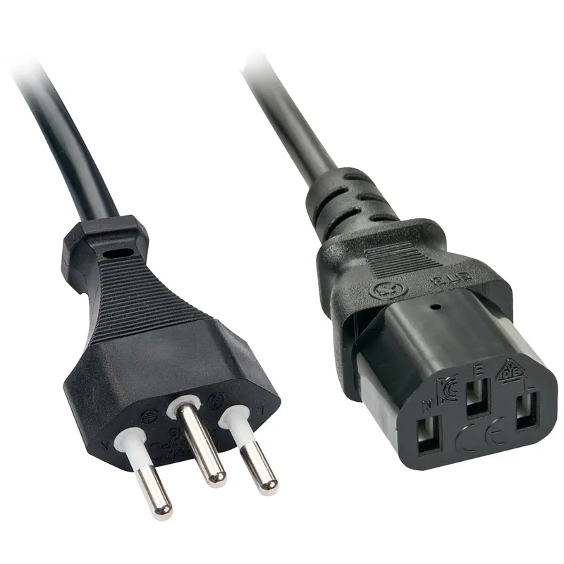 Lindy 30417 el-ledning, svart, 2 m, C13
