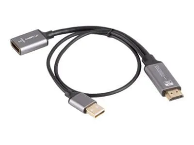 Lanberg adapter DisplayPort hona till HDMI hane, 20 cm, 4K
