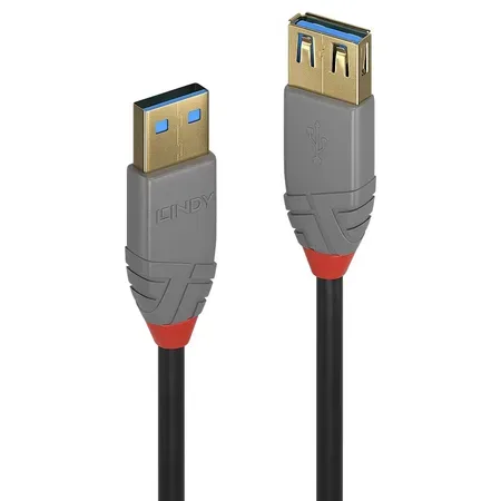 Lindy 36762 USB-kabel USB 3.2 Gen 1 2 m USB A svart