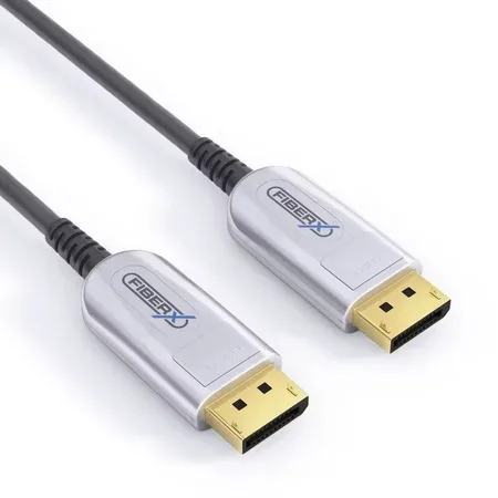 FiberX FX-I260-015 DisplayPort-kabel 15 m, svart/silver