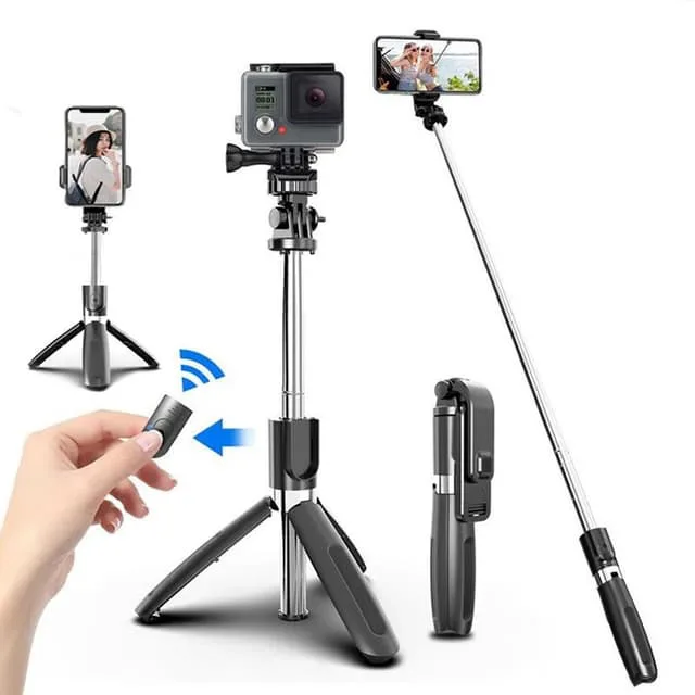 INF Selfiepinne/mobilstativ med fjärrkontroll Kamera