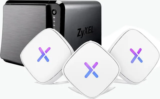 Zyxel NAS542 4-bay + Zyxel Multy U WiFi meshnod 3-pack