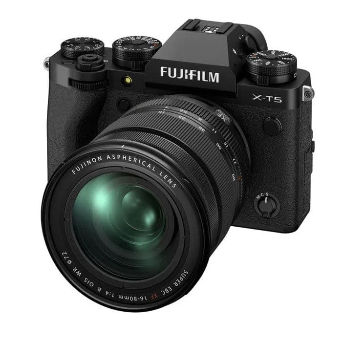 Hybrida Fujifilm systemkamera x-t5 svart + 16-80mm