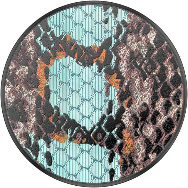 POPSOCKETS Embossed Metal Water Snake Avtagbart Grip med Ställfunktion LUXE