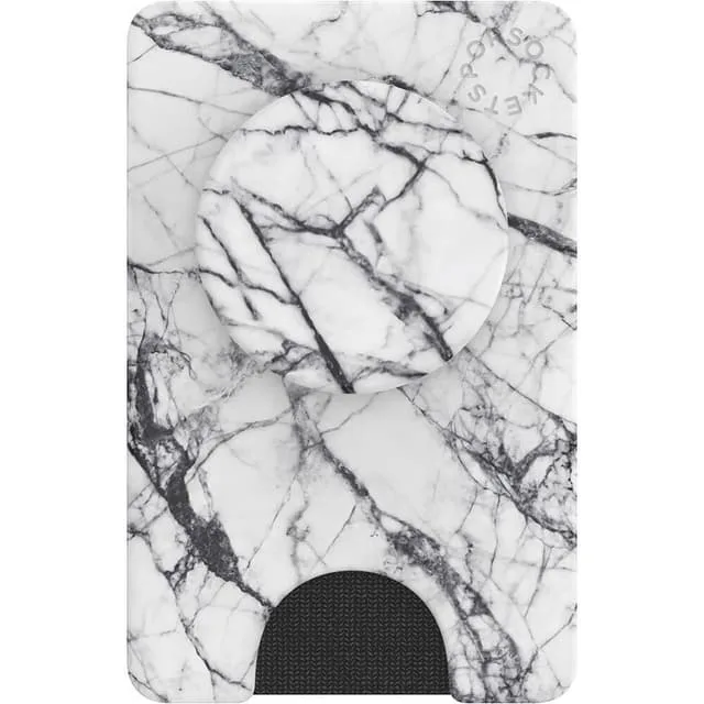 Popsockets PopWallet med löstagbart telefongrepp (Dove White Marble)