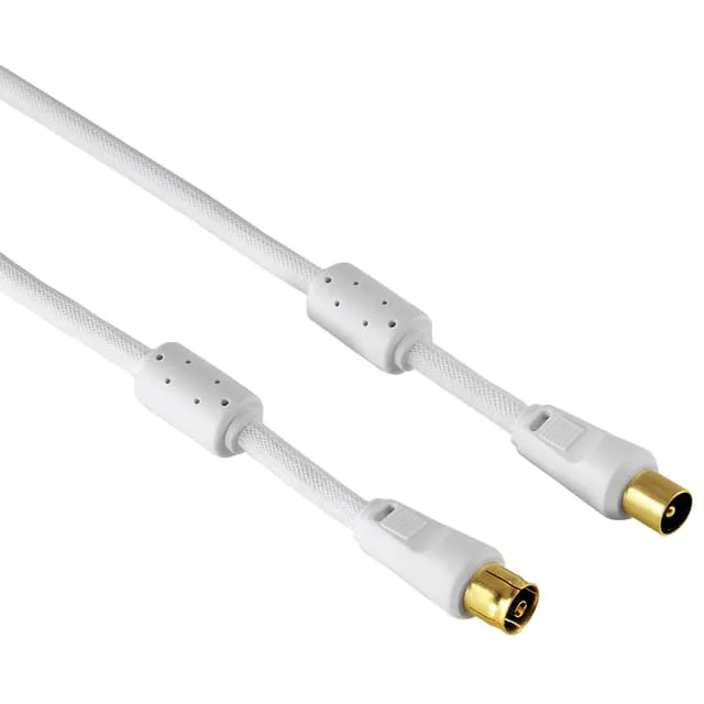 Hama Kabel Antenn 95dB Ferrit Guld Vit