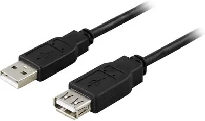 Deltaco USB 2.0 Förlängningskabel A->A
