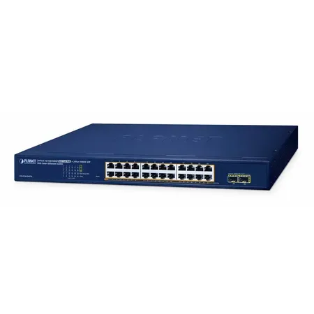 Planet 24-portars PoE+ Web Smart switch GS-2210-24P2S