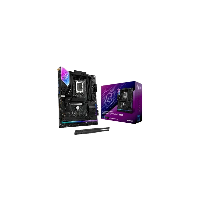 ASRock Phantom Gaming B860 LIGHTNING WiFi moderkort, ATX, LGA1851