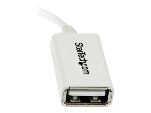 StarTech.com 12 cm vit Micro USB till USB OTG-värdadapter M/F