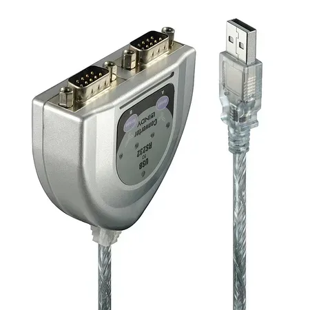 Lindy 42889 seriekabel silver 0,6 m USB Type-A DB-9