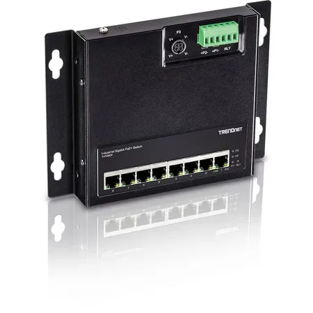 TRENDnet TI-PG80F industriell switch, 8 portar, ohanterad