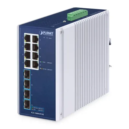 Planet Industrial 8-portars switch IGS-1000-8T4X
