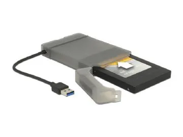 Delock - Lagringskontroll - 2.5" - SATA 6Gb/s - USB 3.0 - grå, sort